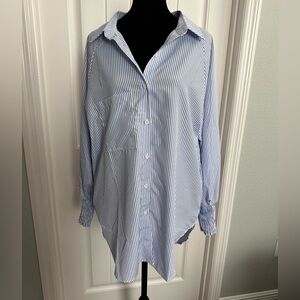 Classic Blue Striped Shirt. NWT